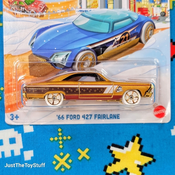Hot Wheels Winter Series '66 Ford 427 Fairlane W3099 1/5 NOC 1:64 - Picture 3 of 6